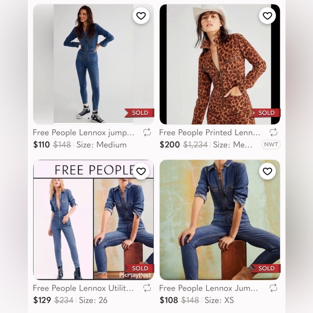 Free People Lennox Utility Style Denim Jumpsuit in Bitter Barks (Size Small) - Picture 5 of 5